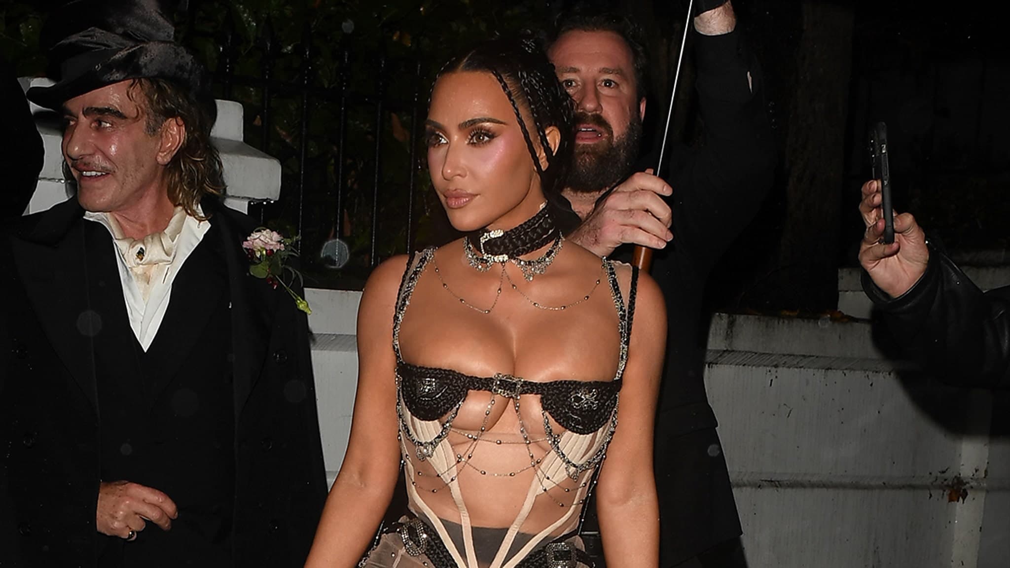 Kim Kardashian Shows Underboob During London Birthday Celebrations